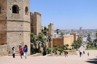 Pedestrians and Kasbah Walls - Rabat - Morocco.jpg
